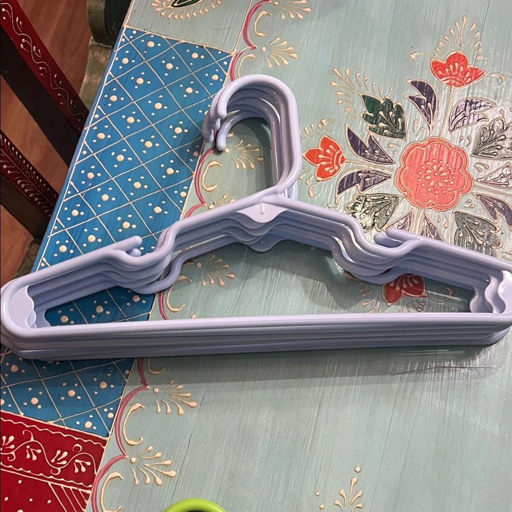 Set of Colorful Plastic Hangers